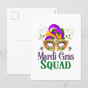 Mardi-Gras-Einheit Feiertagspostkarte
