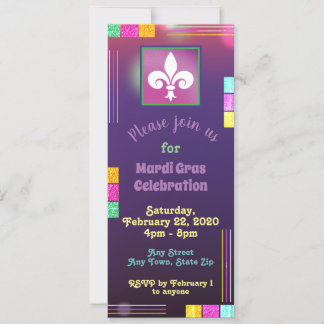 Mardi Gras Einladung