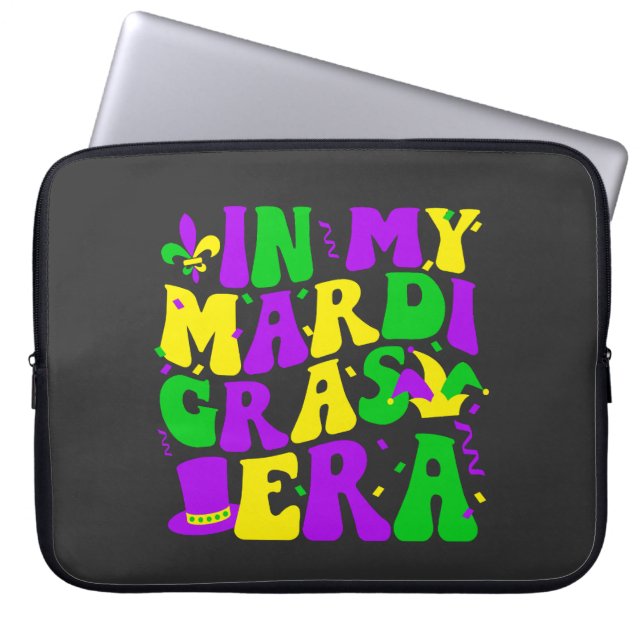 Mardi Gras Era Festival Moon and Stars Laptopschutzhülle (Vorderseite)