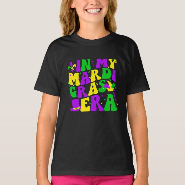 Mardi Gras Era Festival Moon and Stars T-Shirt (Vorderseite)
