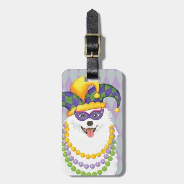 Mardi Gras Eskie Gepäckanhänger (Vorderseite vertikal)