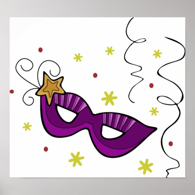 Mardi Gras Eye Mask Poster (Vorne)