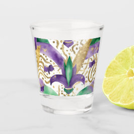 Mardi Gras Farben Cooler Schnapsglas