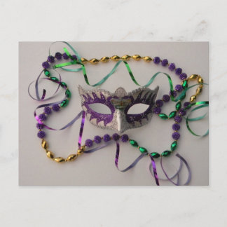 MARDI GRAS FARBEN POSTKARTE