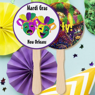 Mardi Gras farbenfrohe Gastgeschenk Hand Fan Fächer