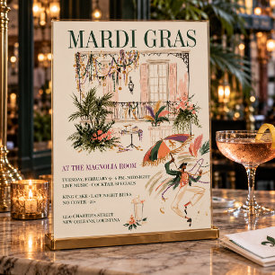 Mardi Gras Feier New Orleans Event Flyer