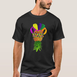 Mardi Gras Festival Party Funny Pineappel Jester M T-Shirt