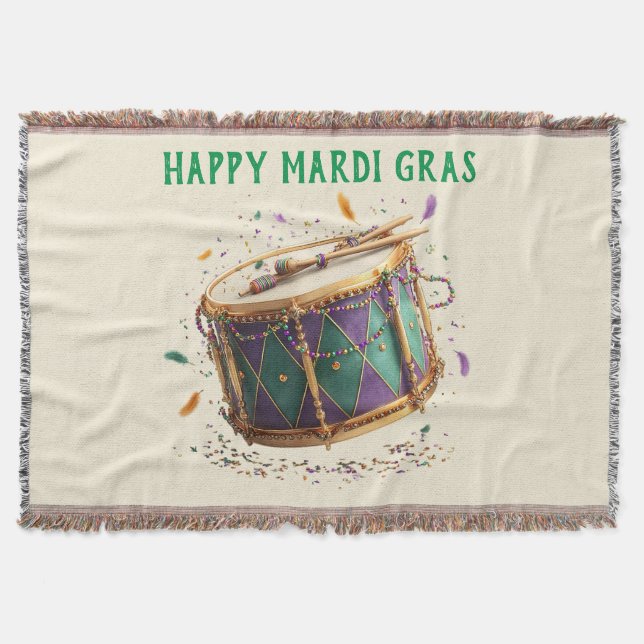 Mardi Gras Festive Drum Decke (Vorderseite)
