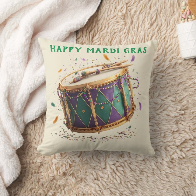 Mardi Gras Festive Drum Kissen (Decke)