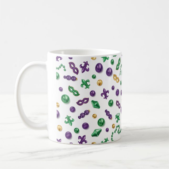 Mardi Gras Festive Pattern Mug (Gauche)