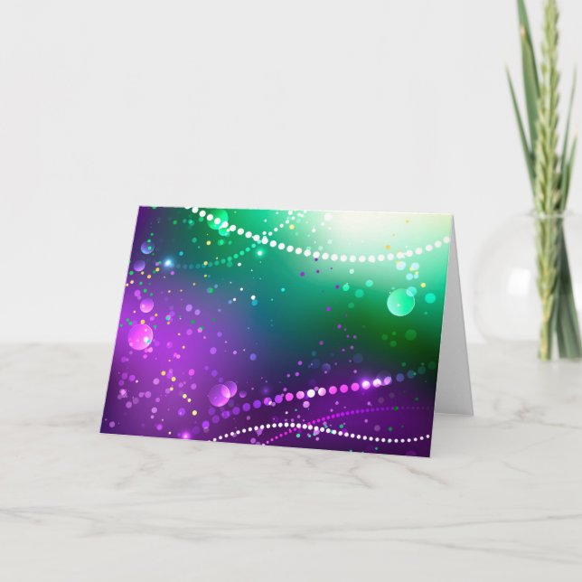 Mardi Gras Festive Purple Background Karte (Vorderseite)