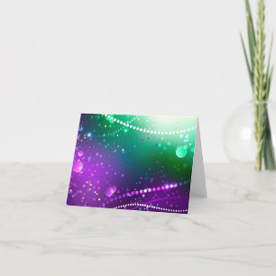 Mardi Gras Festiver Lila Hintergrund Einladung