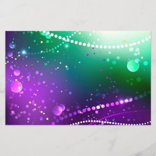 Mardi Gras Festiver Lila Hintergrund Flyer