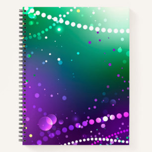 Mardi Gras Festiver Lila Hintergrund Notizbuch