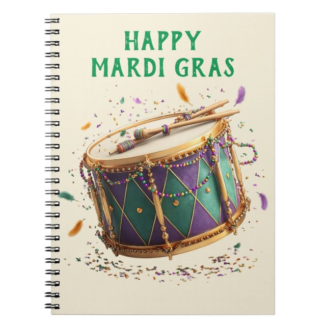 Mardi Gras Festtrommel Notizblock (Vorderseite)
