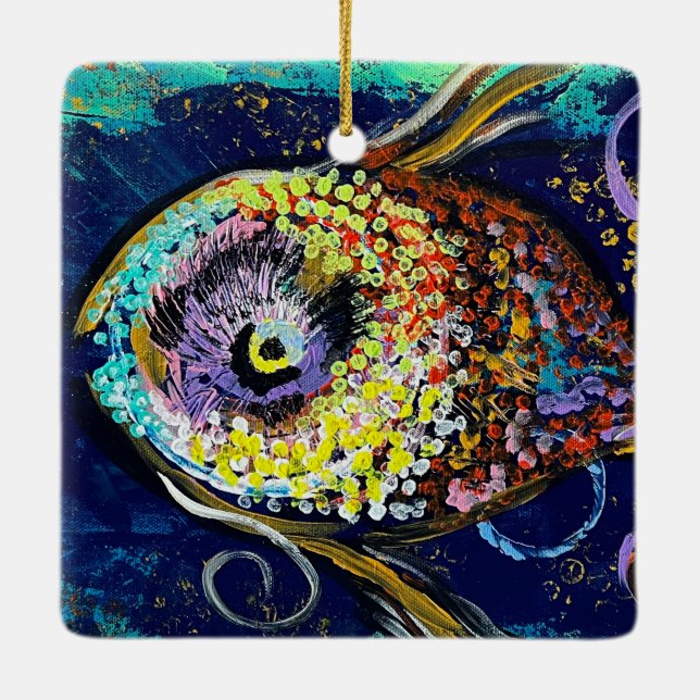 Mardi Gras Fish Ornament (Rückseite)