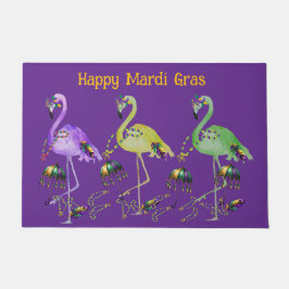 Mardi Gras Flamingos Coastal Fußmatte