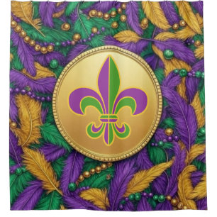 Mardi Gras Fleur de lis Duschvorhang