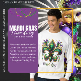 Mardi Gras Fleur-de-lis Men's Sweatshirt