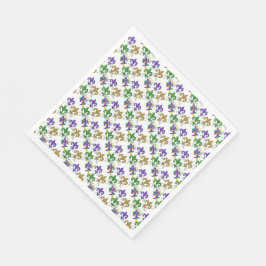 Mardi Gras Fleur de Lis Serviette