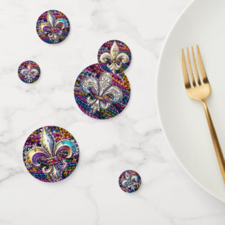 Mardi Gras Fleur de Lys Confetti Konfetti