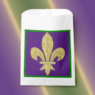Mardi Gras Fleur-de-Lys-Party {P} Gefälligkeitsfla Geschenktütchen