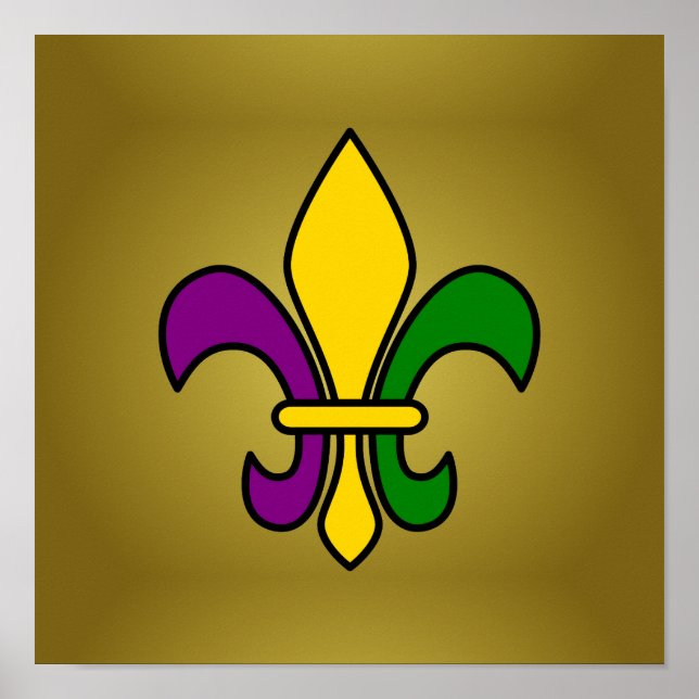 Mardi-Gras-Fleur-de-lys Poster (Vorne)