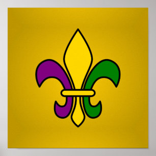 Mardi-Gras-Fleur-de-lys Poster
