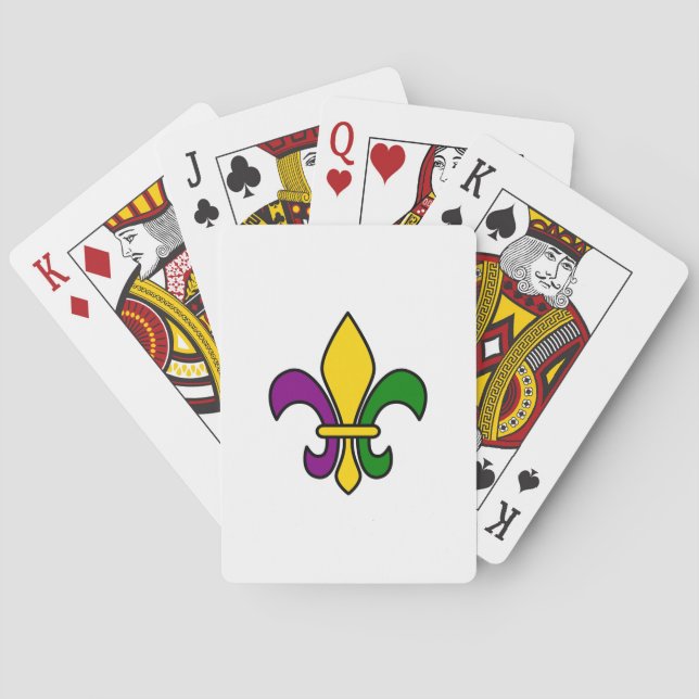 Mardi-Gras-Fleur-de-lys Spielkarten (Rückseite)