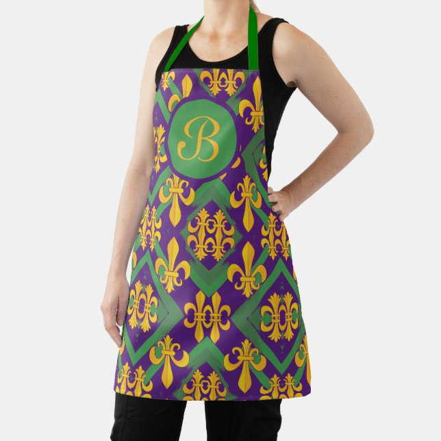 Mardi gras fleur di Lis personalisiert Schürze (InSitu)