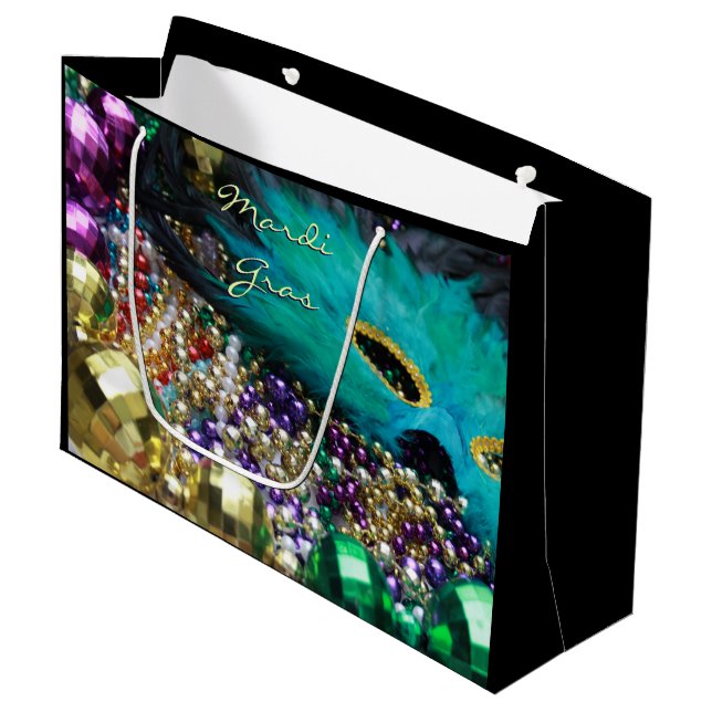 Mardi Gras Fleur Masque Fête Favoriser Sacs Cadeau (Devant Angle)