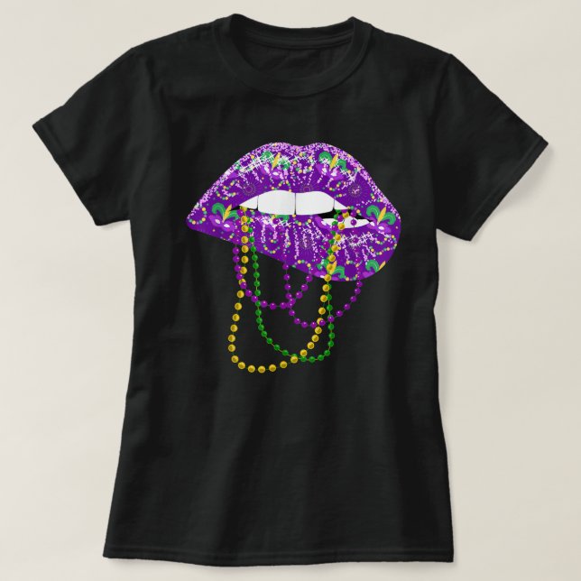 Mardi Gras for Women Lips Queen Carnival Kostüm G T-Shirt (Design vorne)