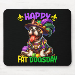 Mardi Gras Französische Bulldogge Fat Dogsday Fren Mousepad