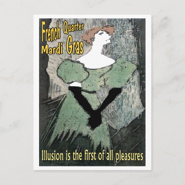 Mardi Gras French Quarter Postkarte (Vorderseite)