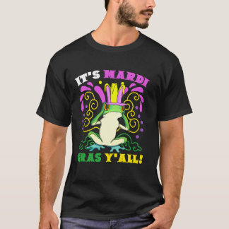 Mardi Gras Frosch Kröte Y'all Narrenhut NOLA New O T-Shirt