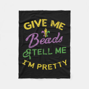 Mardi Gras Funny Beads Einzigartiges Geschenk für  Fleecedecke