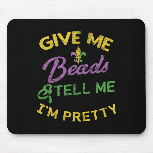 Mardi Gras Funny Beads Einzigartiges Geschenk für  Mousepad (Vorne)