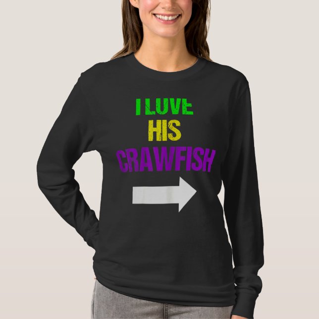 Mardi Gras Funny Masque Liebe T-Shirt (Vorderseite)