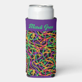 Mardi Gras für Beads und Bierschuhe Selters Dosenkühler