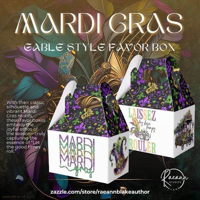 Mardi Gras Gable Favor Box Geschenkschachtel (Von Creator hochgeladen)