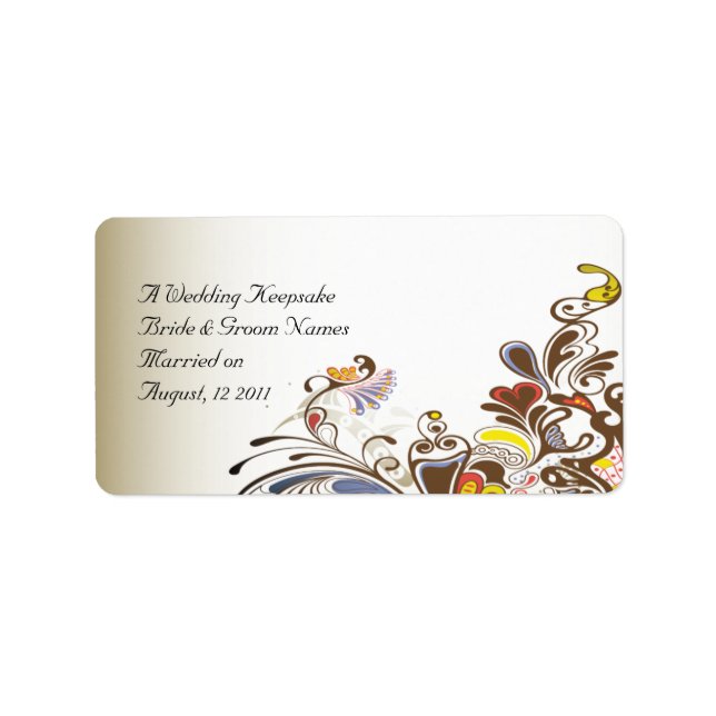 Mardi Gras Gastgeschenk Hochzeit Lip Balm Adressaufkleber (Vorne)