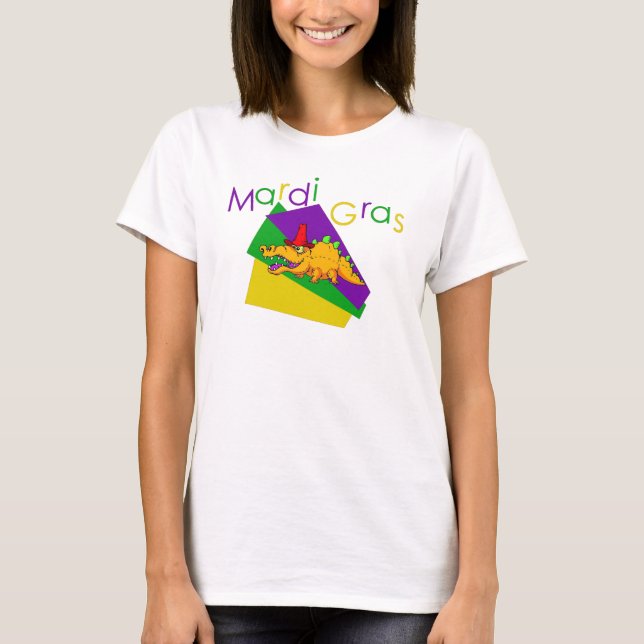 Mardi Gras Gator T-Shirt (Vorderseite)