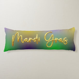 Mardi Gras Gelb, Lila, grün Seitenschläferkissen