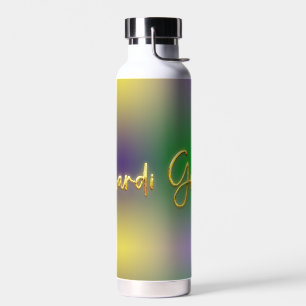 Mardi Gras Gelb, Lila, grün Trinkflasche