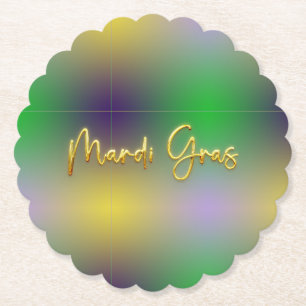Mardi Gras Gelb, Lila, grün Untersetzer