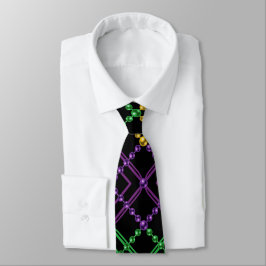 Mardi Gras Geometric Bead Strings Karneval Krawatte