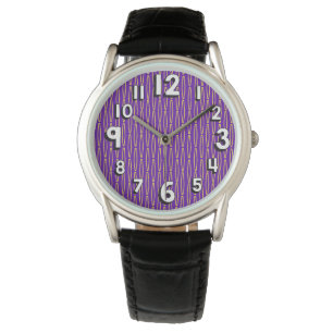 Mardi Gras Geometric Repeat Armbanduhr