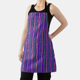 Mardi Gras Geometric Repeat Schürze