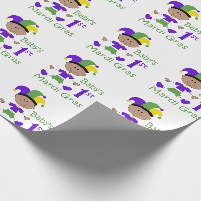 Mardi Gras Geschenkpapier (Ecke)