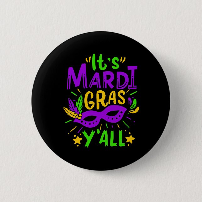 Mardi Gras Gift Button (Vorderseite)